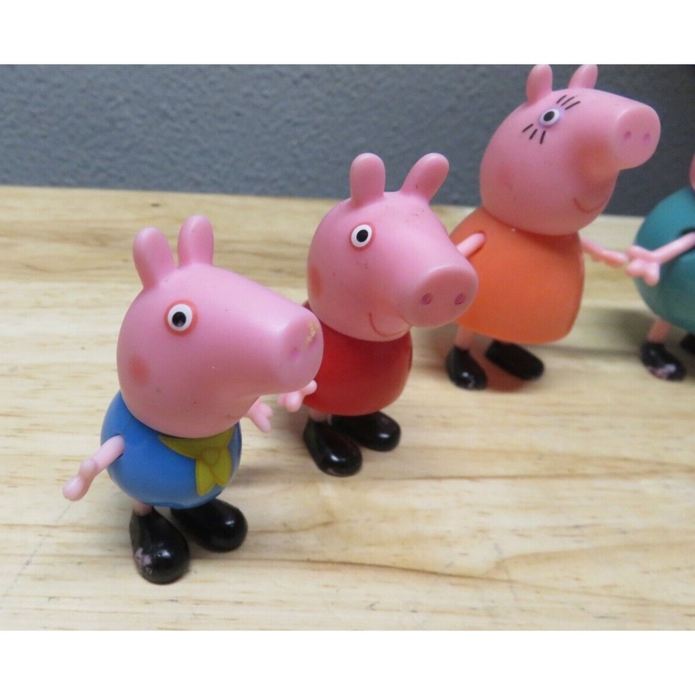 Peppa Pig Lot of 12 Figure Mixed George Mama Papa + Others 17 Total Pieces - Picture 7 of 14